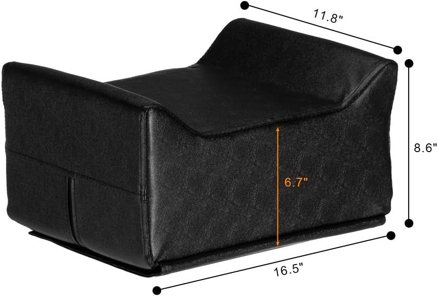 Kids Haircut Booster Seat Cushion for Barber Chairs Black, Safe & Wipeable