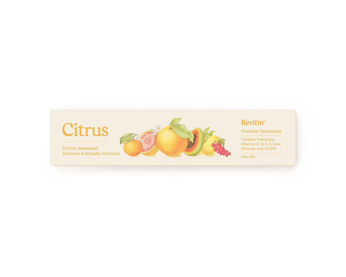 Fluoride-Free Prebiotic Toothpaste with Citrus Flavor - Natural Oral Care 3.4 oz