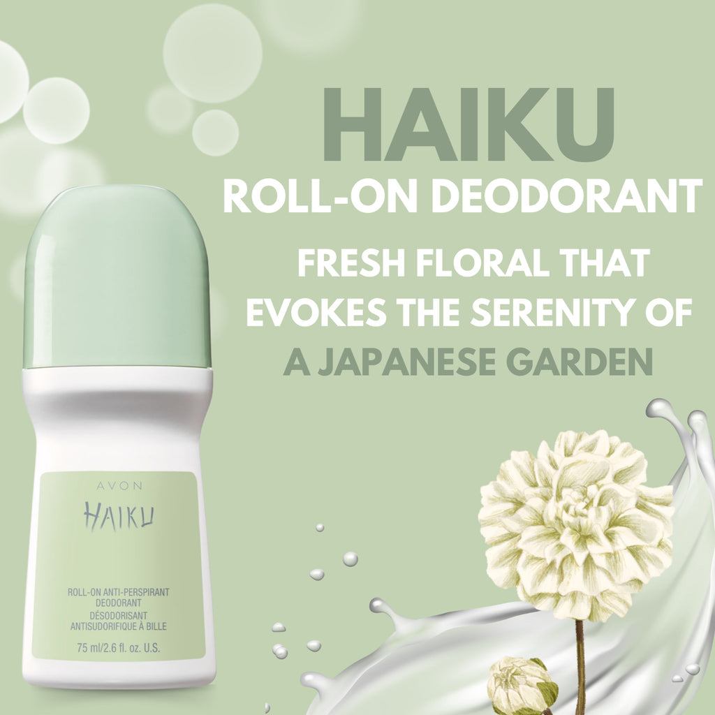 Avon Haiku Roll-On Anti-Perspirant Deodorant - Fresh Scent 2.6 fl oz 3-Pack