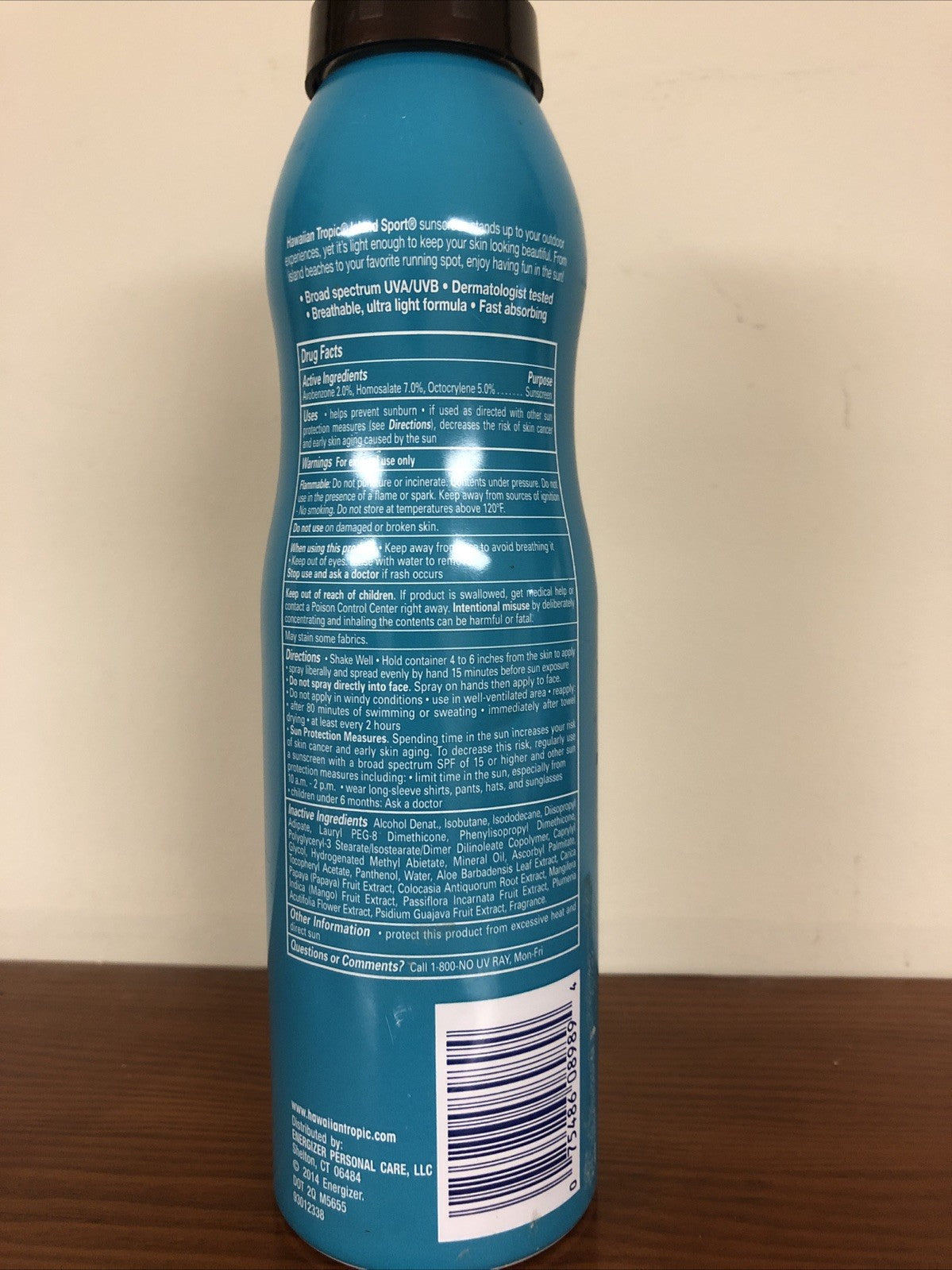 Hawaiian Tropic Island Sport SPF 30 Sunscreen Spray 6 oz Water & Sweat Resistant