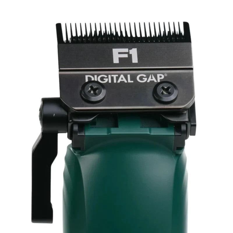 Cordless Ultra-Light Hair Clipper with Adjustable Blade - Green/White