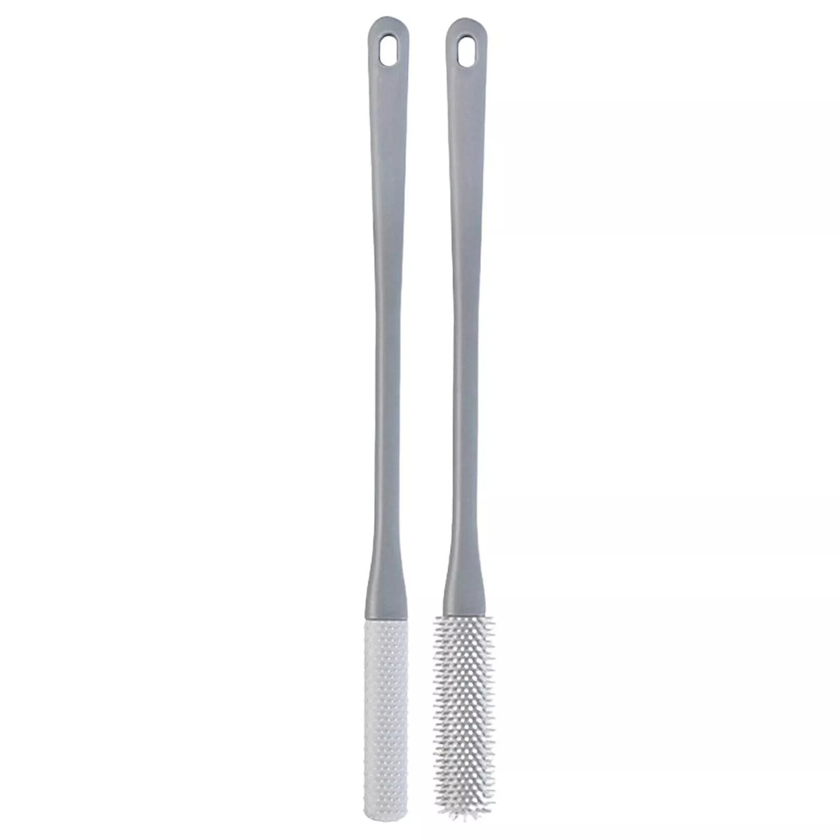 Toe Gap Cleaning Brush Set with Long Handle Silicone Soft Rubber 4PCS - Deep Foot Cleansing