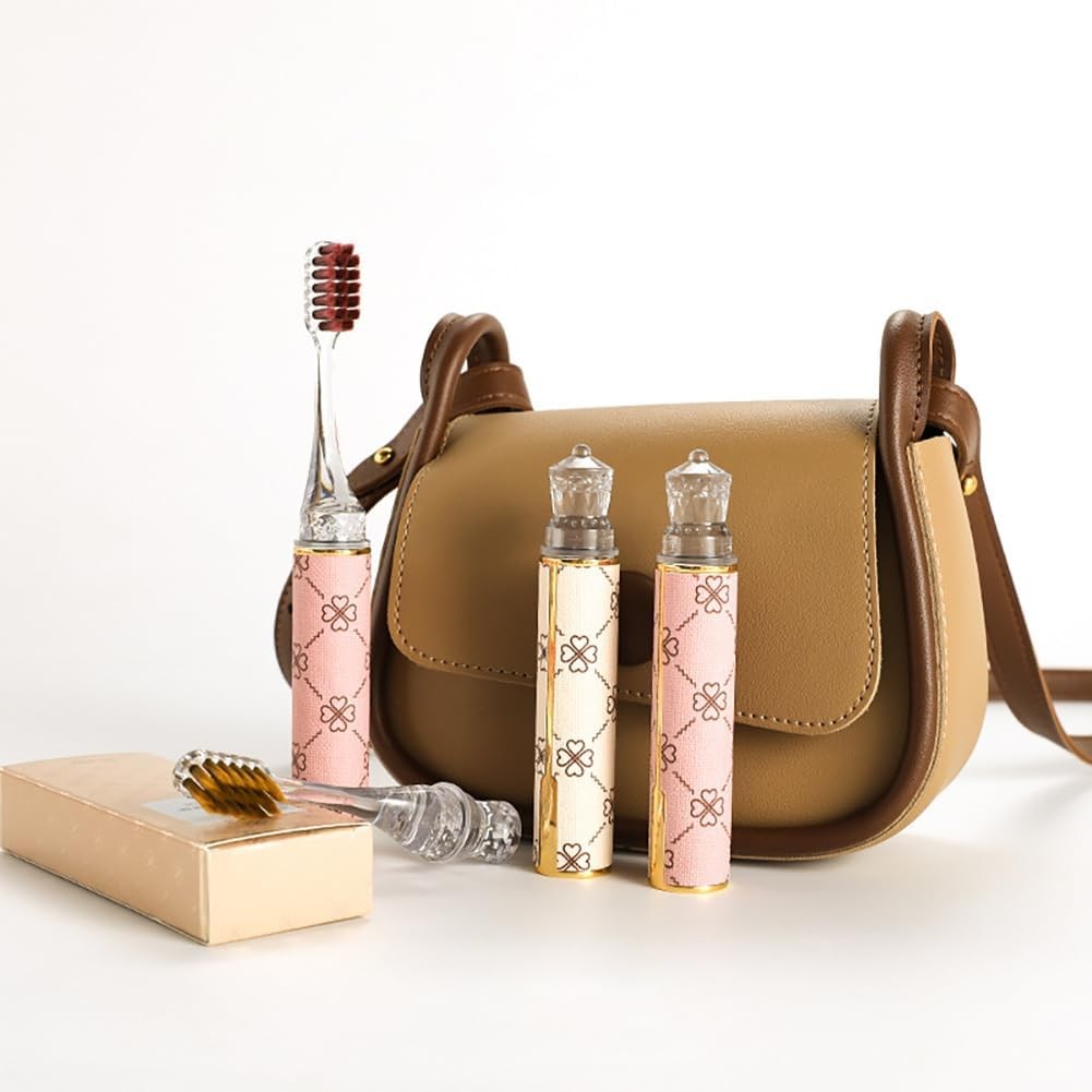 Foldable Travel Toothbrush Set with Compact Head and Case - Mini & Soft Bristles