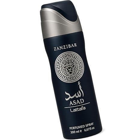 Lattafa Asad Zanzibar Perfumed Body Spray 200ml - Exotic Spicy Fragrance
