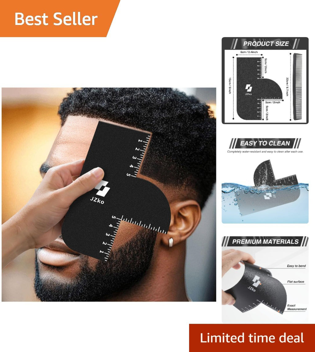 Laser-Etched Barber Enhancement Card & Comb for Precise Hairline Shaping