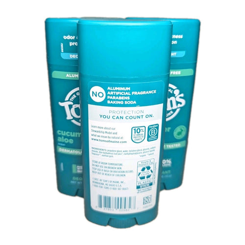 (3-Pack) Aluminum Free Deodorant Sticks - Cucumber Aloe Scent, 3.25oz | Natural & Fresh
