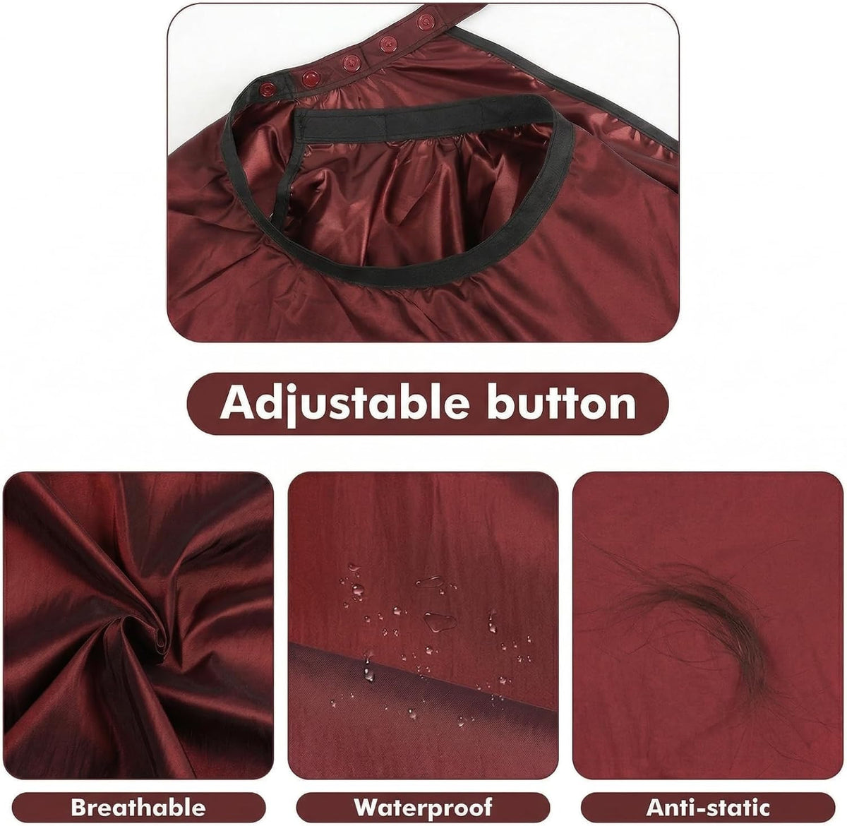 Hair Cutting Cape Set with Neck Brush & Disposable Paper for Barber Shop