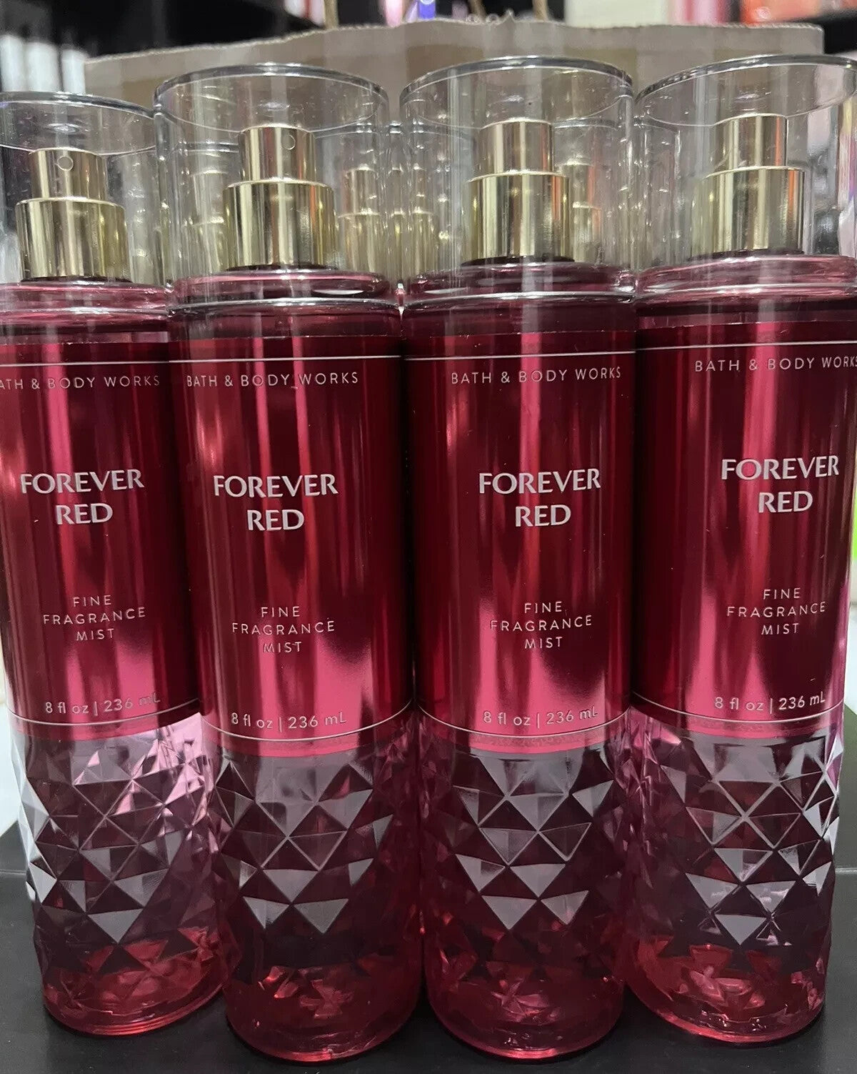 Bath & Body Works Forever Red Fine Fragrance Mist - 8 oz, Set of 4