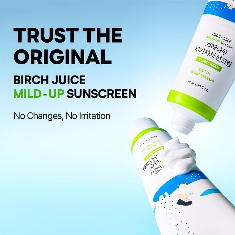 SPF 50+ Mineral Sunscreen with Birch Juice - Broad Spectrum Sun Protection