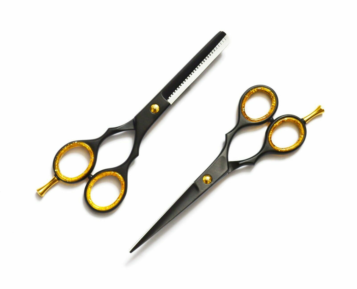 Professional Hairdressing Thinning and Cutting Scissors Set with Free Razor and Accessories