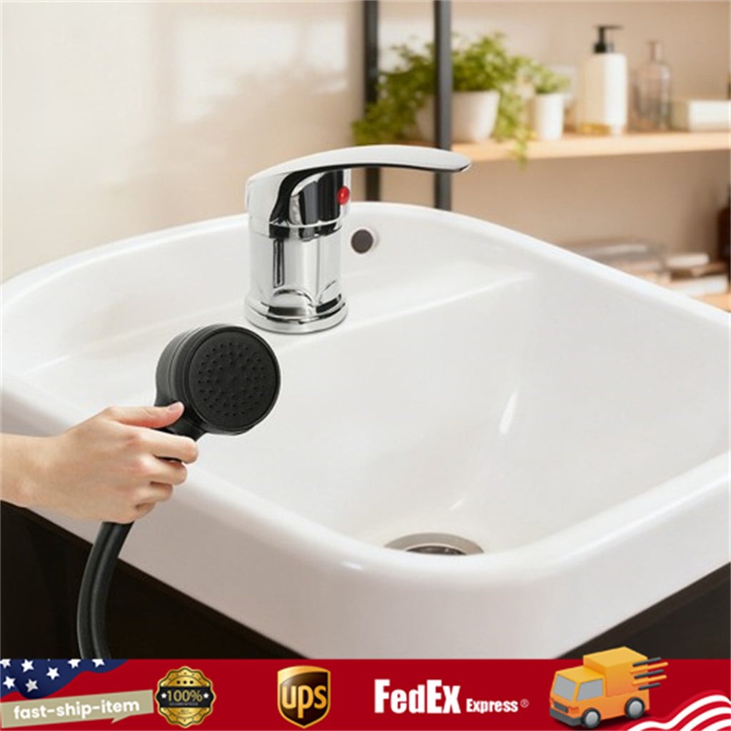 Salon Shampoo Bowl Faucet Set with Sprayer - Hair Wash Station Accessory