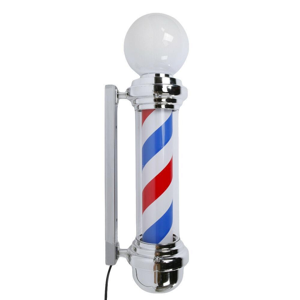 32-Inch Rotating LED Barber Pole Light for Shops and Salons