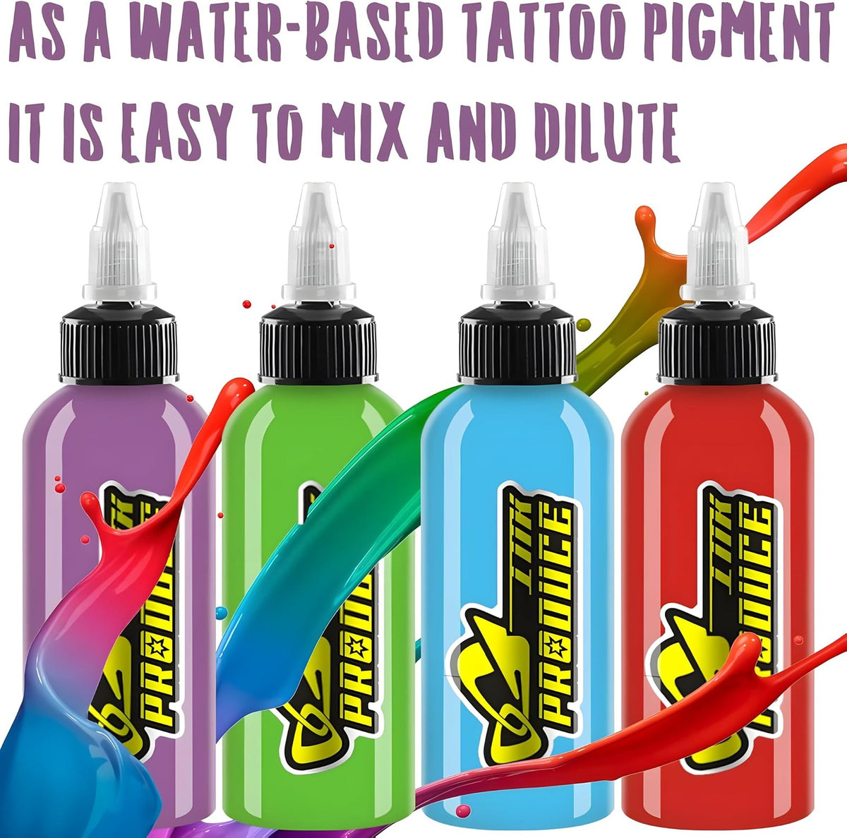 Tattoo Ink Set 14 Colors 1oz/30ml Each - Bright Long-Lasting Pigment Kit for Professionals & Beginners