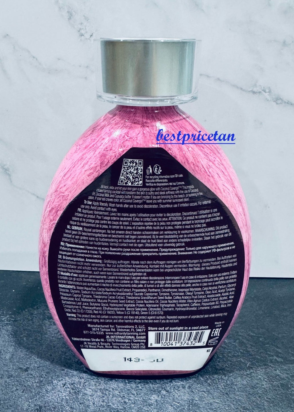 Bronzer Tanning Lotion with Coconut Oil & Milk - Sunkissed Glow, DHA-Free