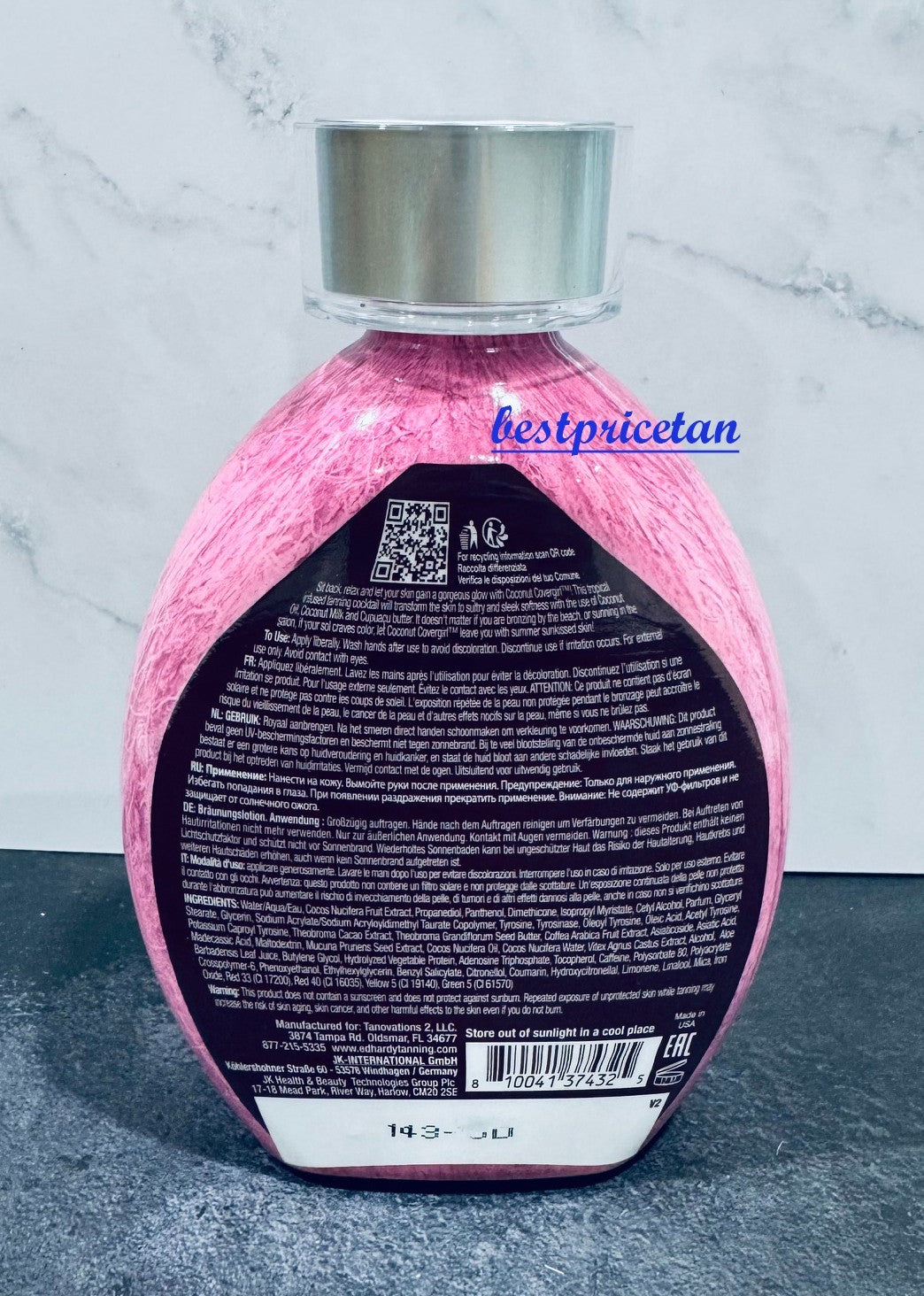 Bronzer Tanning Lotion with Coconut Oil & Milk - Sunkissed Glow, DHA-Free