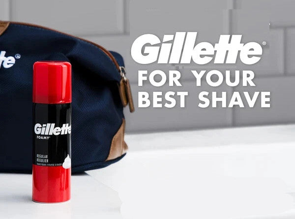 Gillette Foamy Regular Shaving Foam 2 oz Pack of 4 - Classic & Easy to Use