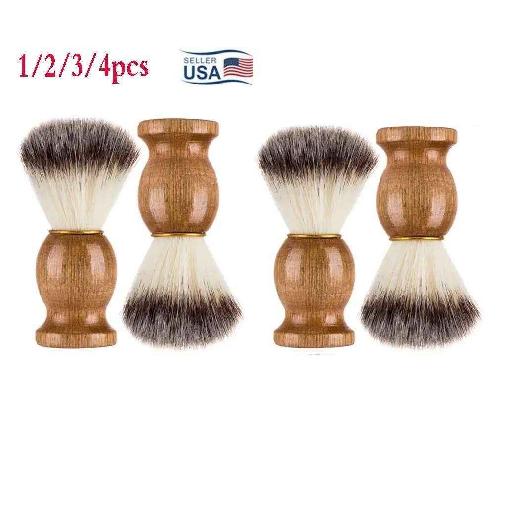 Men's Badger Hair Shaving Brush Set - Multiple Pack Options, Wooden Handle