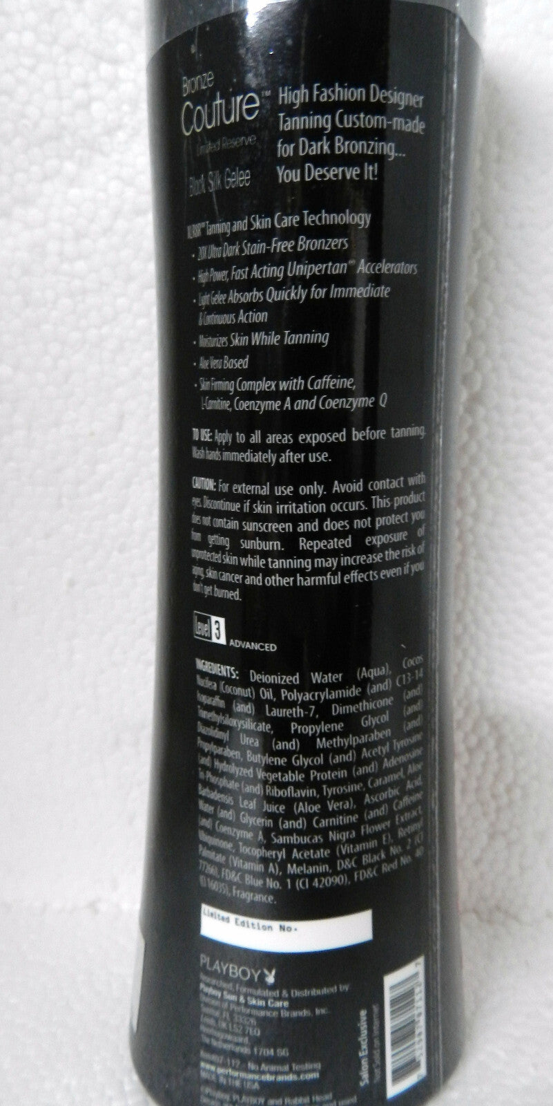Bronze Couture Black Silk Bronzer Gelée Tanning Lotion by Playboy