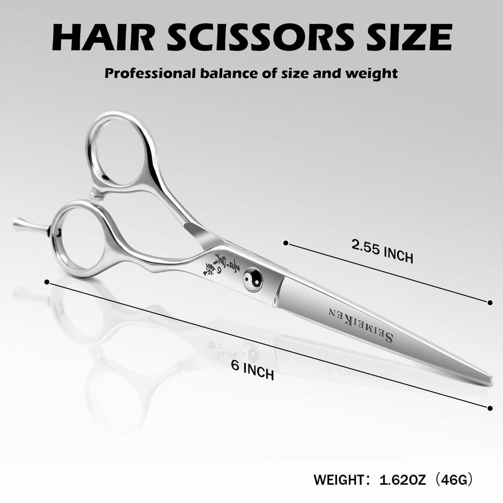 Professional Hair Cutting Scissors 6 Inch Japanese 440C Steel Razor Sharp