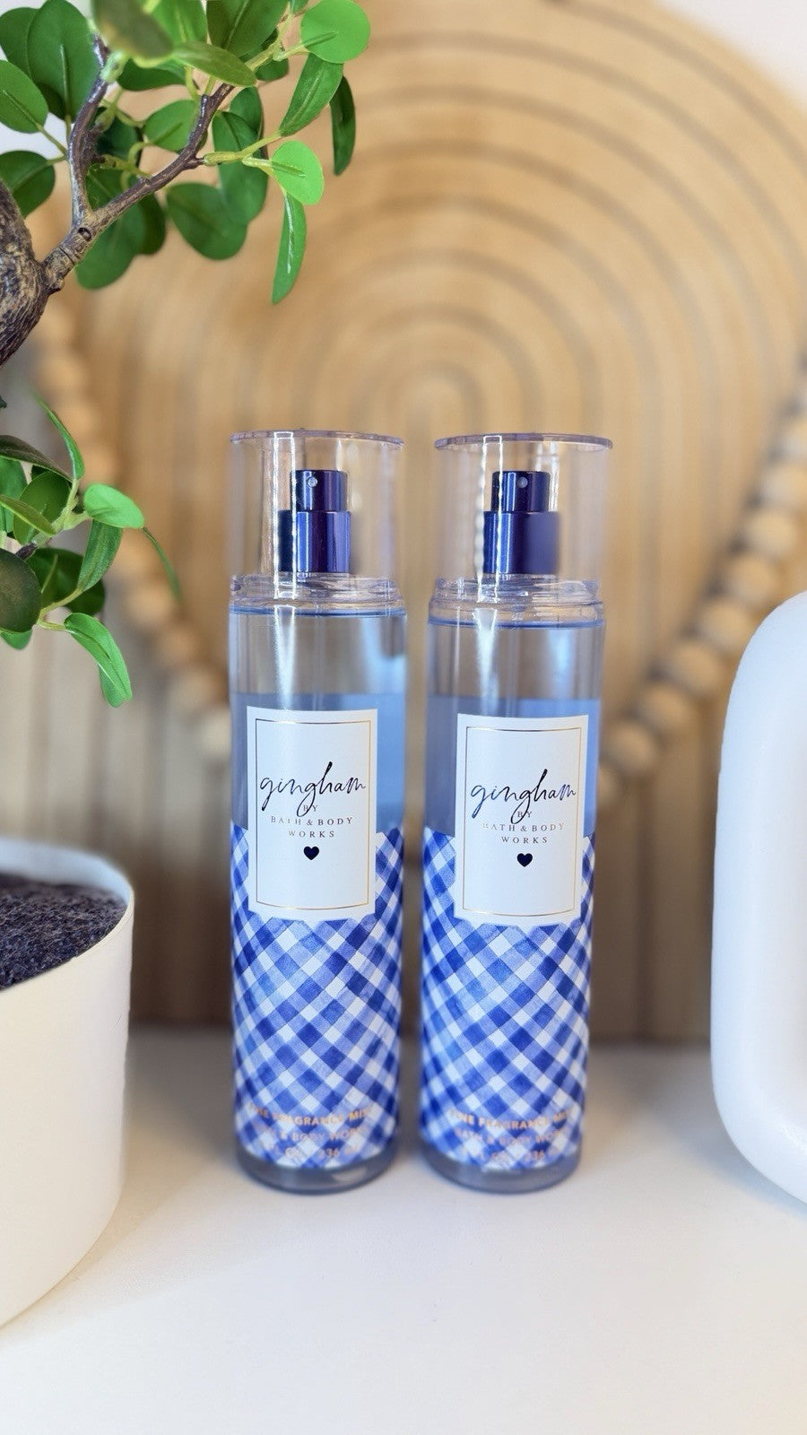 Gingham Fragrance Mist Duo 8oz Body Spray Set - Fresh and Floral Scent
