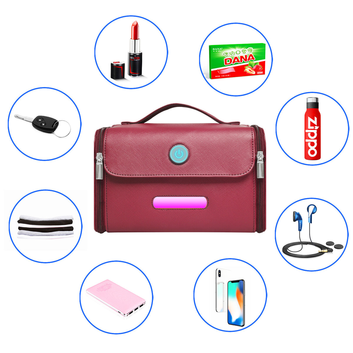 Portable UV Sterilizer Bag Foldable Disinfection Box UVC LED Light