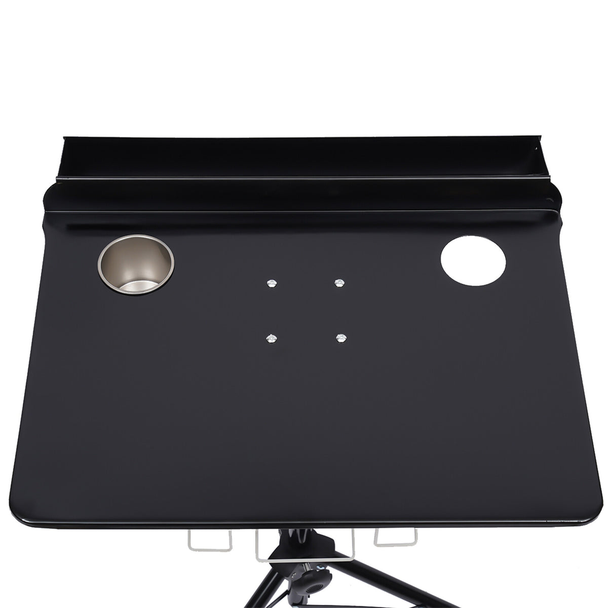 Tattoo Work Station Stand with Removable Back Tray – Adjustable Height, Stainless Steel