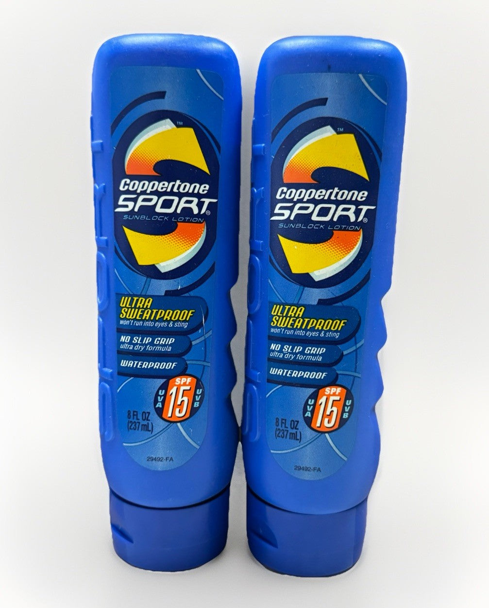 Sport Sunscreen SPF 15 Water Resistant Sweat Proof 8oz - Pack of 2