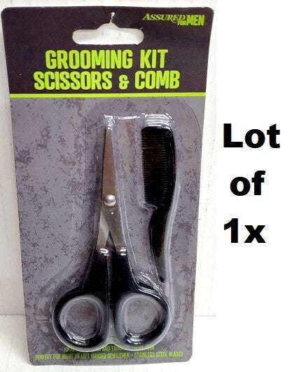 Mustache Grooming Kit with Scissors and Comb for Men - Beard Trimming Set