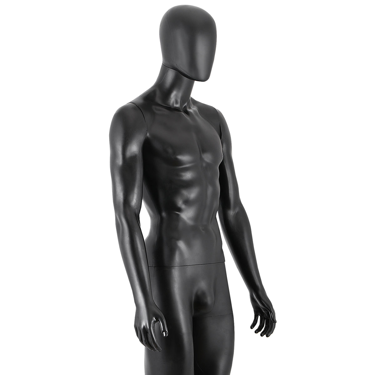 Full Body Adjustable Male Mannequin Stand 73 Inch Black for Fashion Display