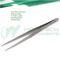 Precision Stainless Steel Tweezers for Eyelash Extensions - 8 Inches