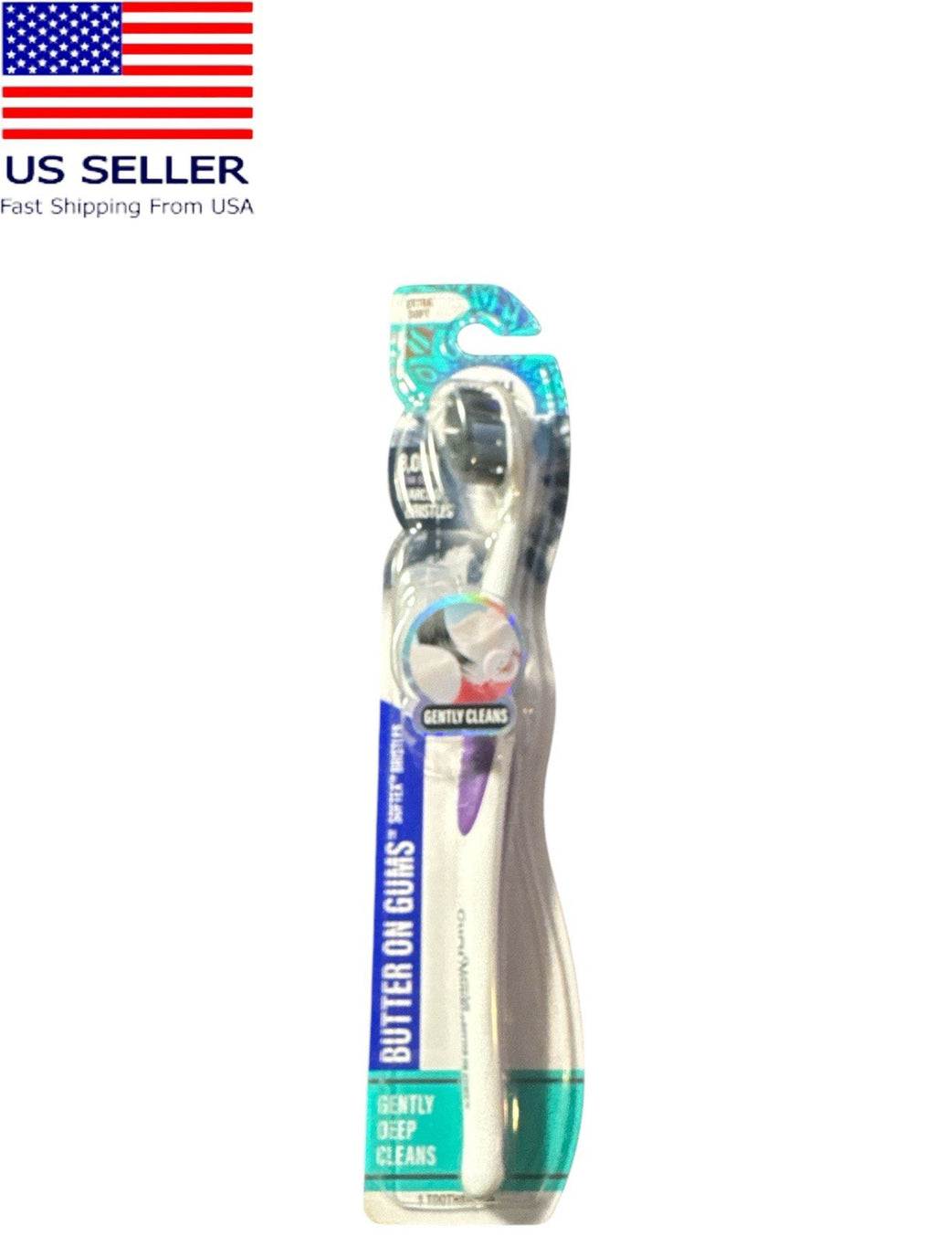Extra Soft Charcoal Toothbrush for Sensitive Gums - Gentle Deep Cleaning