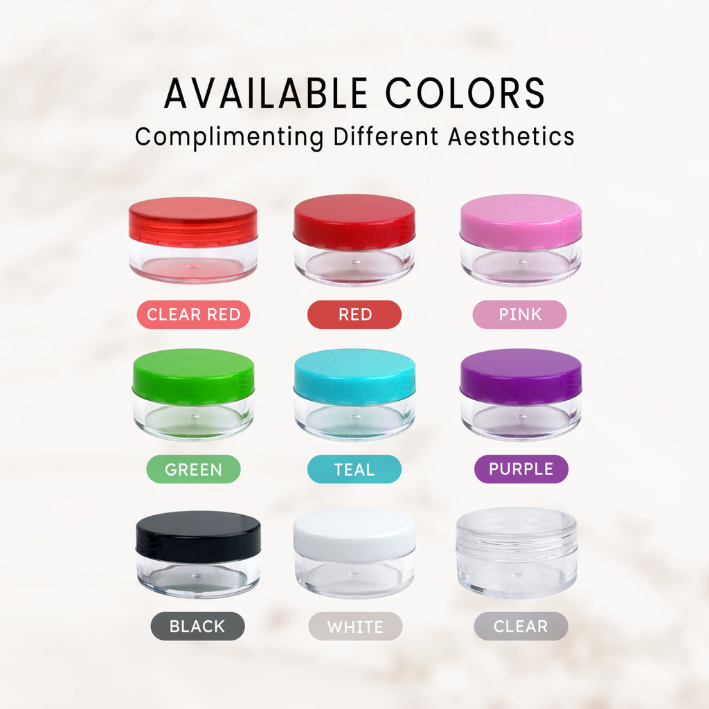 100pcs 10ml Cosmetic Sample Jars with Screw Cap - Clear Reusable Containers for Makeup, Cream, Glitter