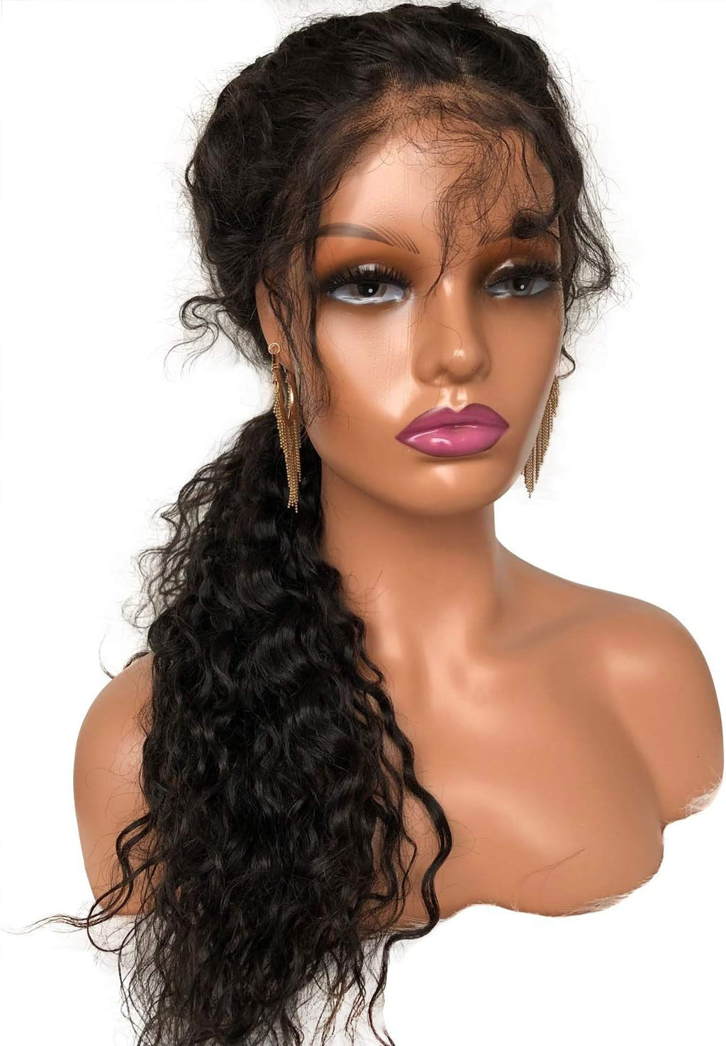 Realistic Female Mannequin Head with Shoulders for Wigs & Display