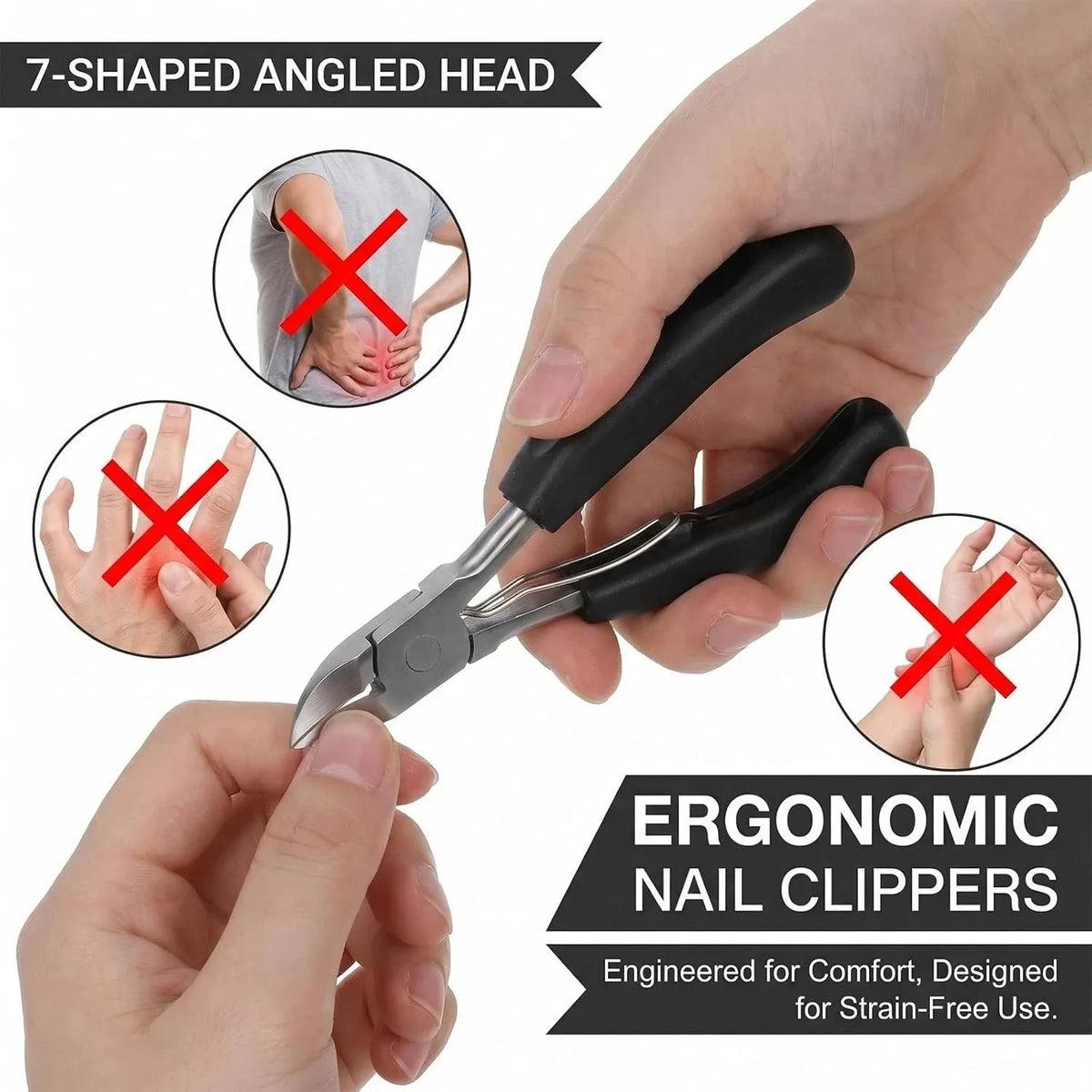 Heavy Duty Toenail Clippers Set for Seniors Thick Toenails Large Nail Care Tools