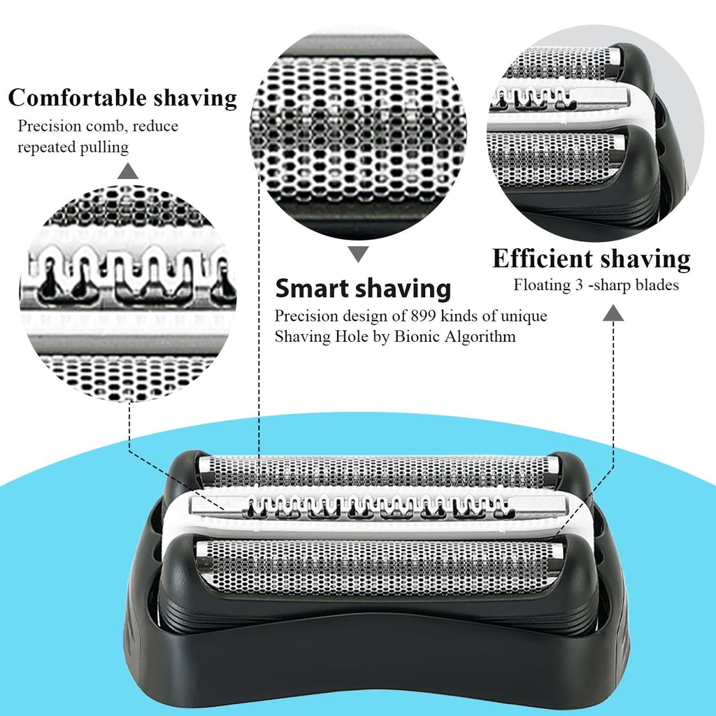 Replacement Shaver Head for Braun Series 3 Electric Razor - Foil & Cutter Kit