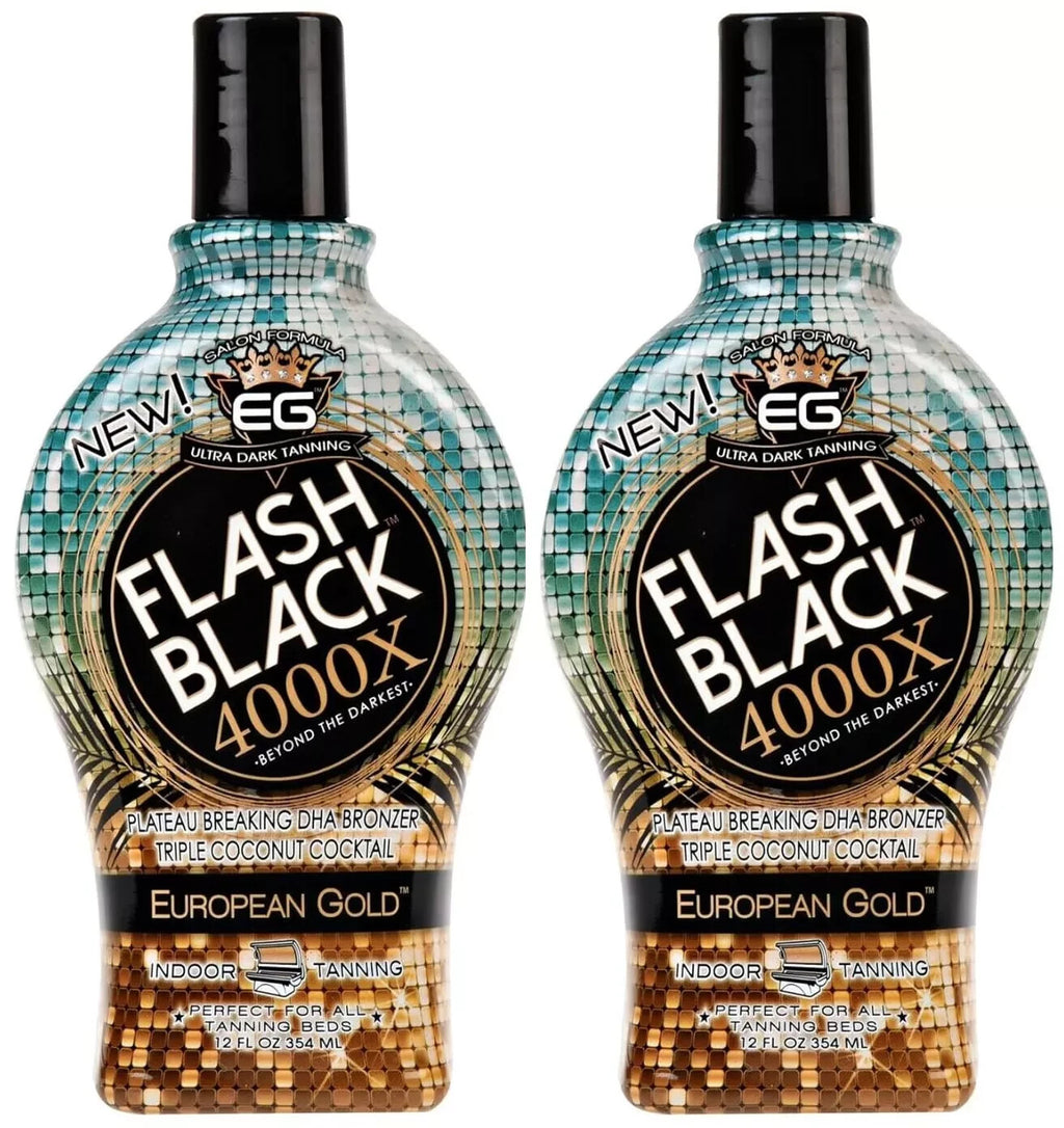 European Gold FLASH BACK 4000X Indoor Tanning Lotion - 12oz, Tattoo & Skin Enhancer