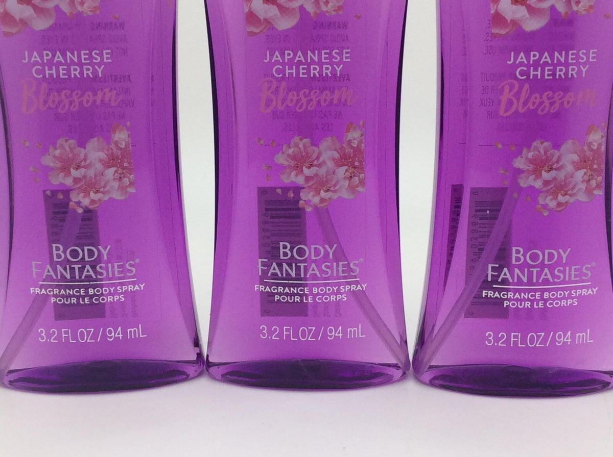 Japanese Cherry Blossom Body Spray for Women - 3.2 fl oz, Set of 3