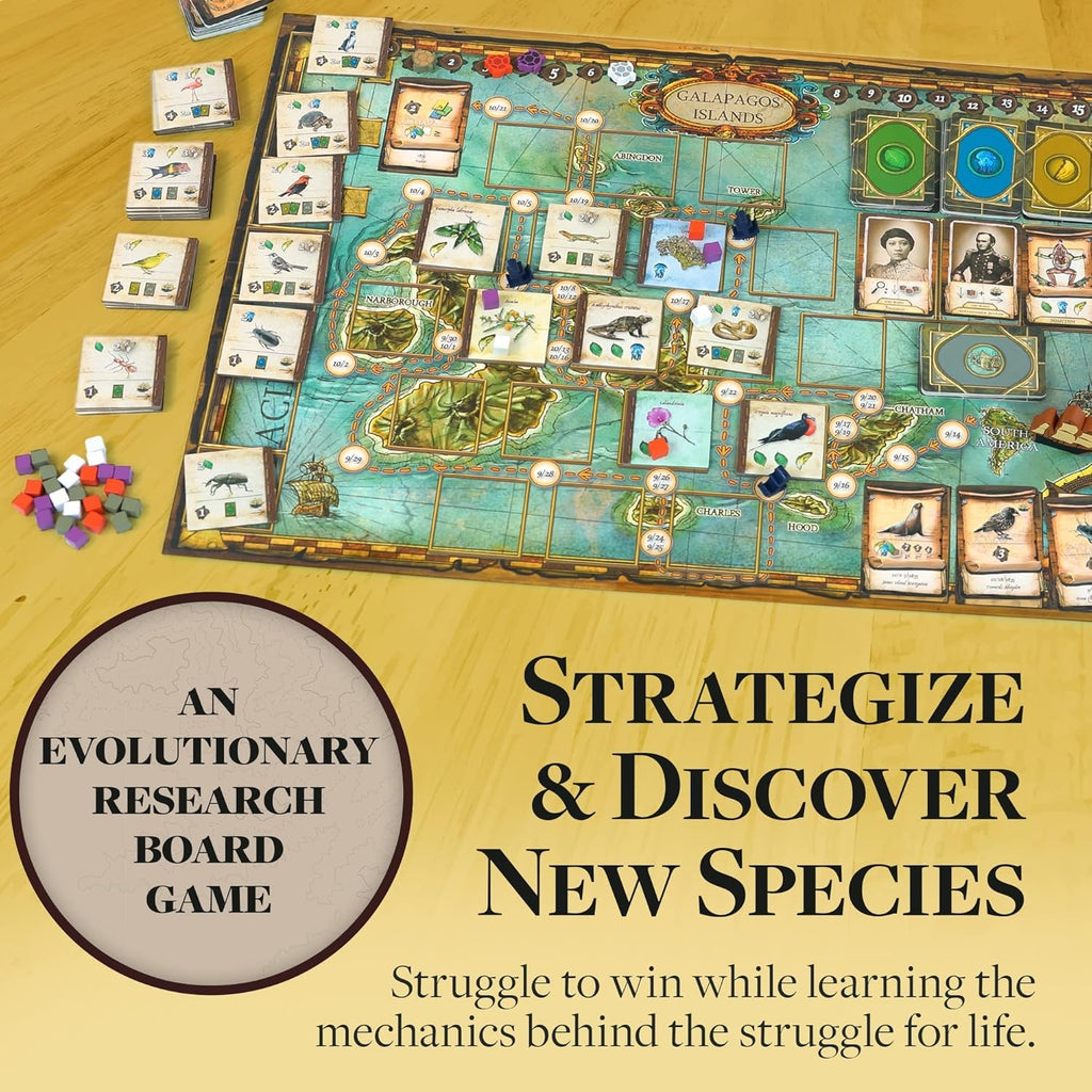 Evolutionary Science Board Game for Kids & Families - Darwin Inspired Strategy Game
