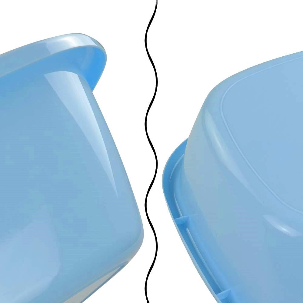Plastic Square Dish Basin Set - 12 Quart, 4 Pack in Bright Colors