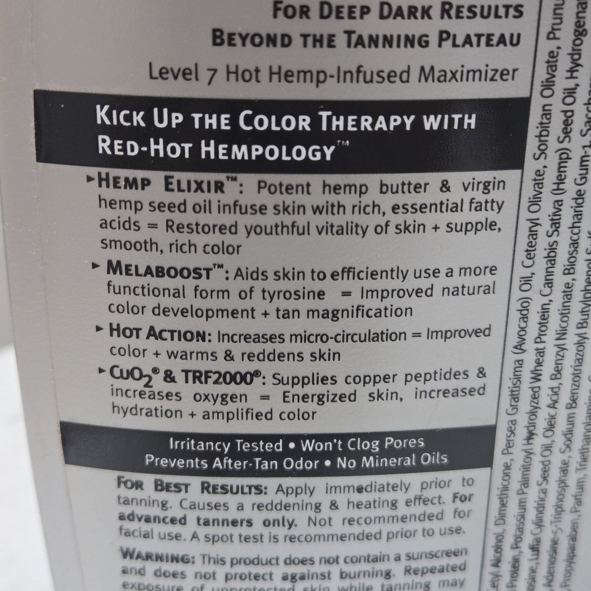 Dark Tanning Lotion Step 2 - Hemp Infused Indoor Tanning Lotion 8.5 Oz