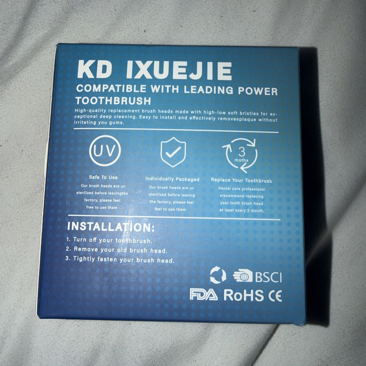 KD IXUEJIE 8-Pack Replacement Toothbrush Heads for Philips Sonicare