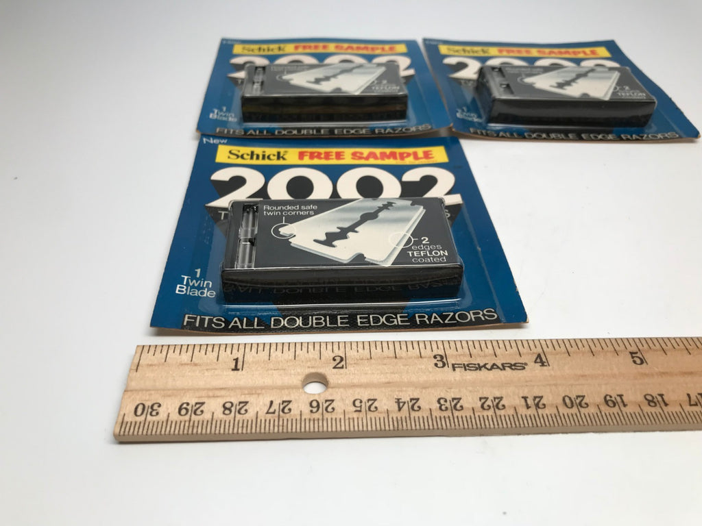Schick Twin Double Edge Razor Blade Pack of 3 - NOS, Single Blades