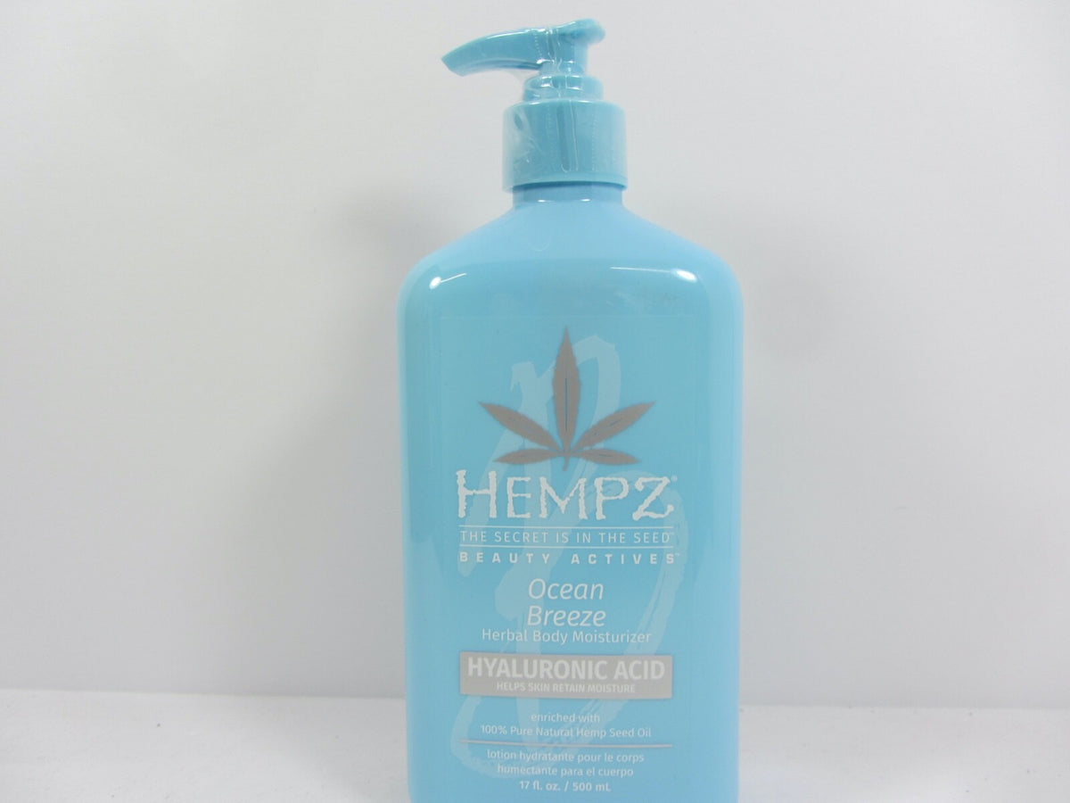 Hydrating Body Moisturizer with Hyaluronic Acid - Hempz Ocean Breeze 17oz