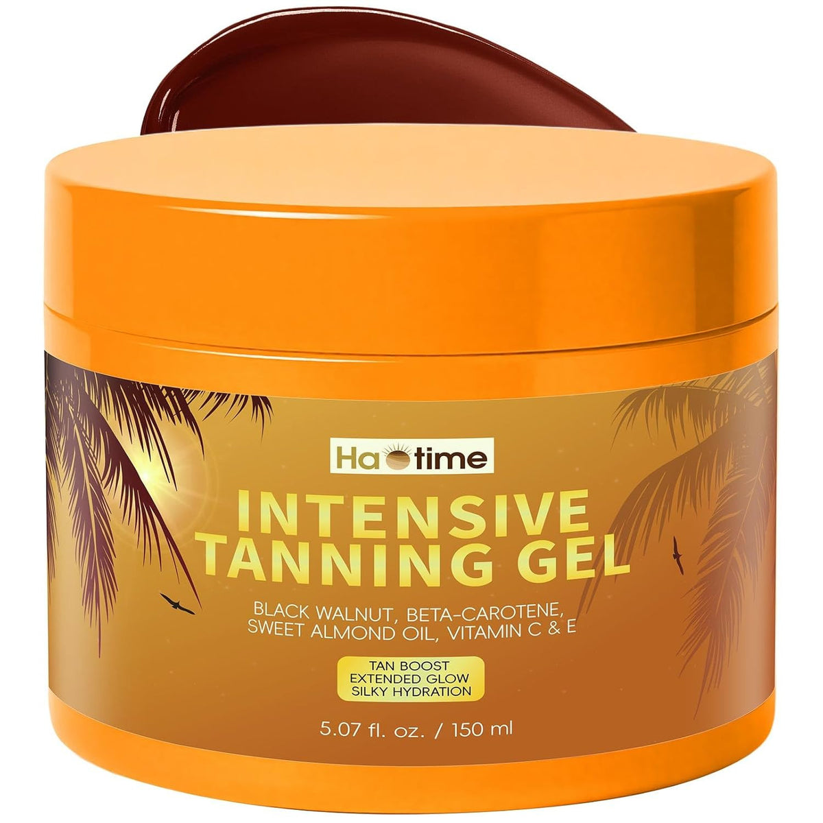 Natural Tanning Accelerator Gel for Deep Bronze Glow - Hydrating Sun Tan Booster