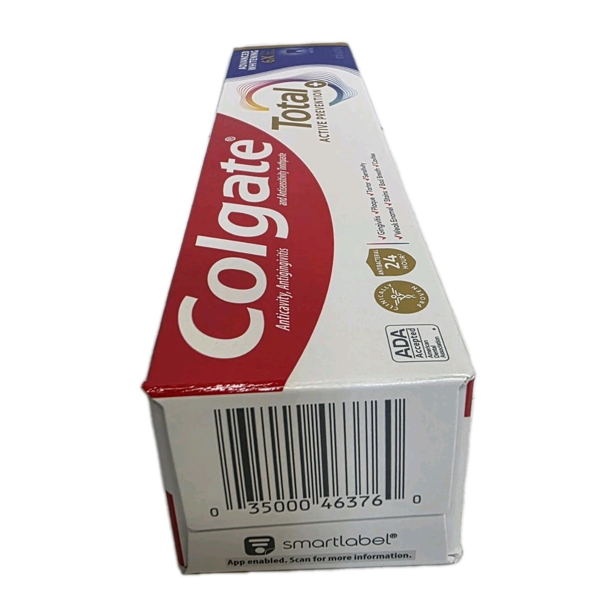Colgate Total Advanced Whitening Toothpaste 6 Pack - 6.4oz Each, Fluoride Enamel Care