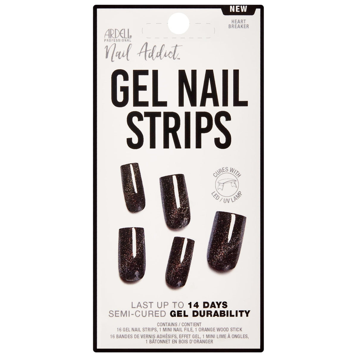 Ardell Nail Addict Gel Nail Strips Heart Breaker Long-Lasting Manicure