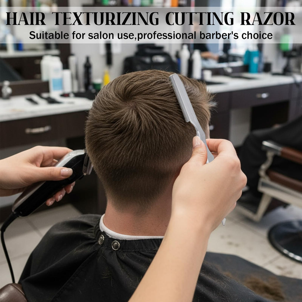 Hair Thinning Razor Kit with Stainless Steel Blades - 6.9 Inch Professional Hair Cutting Tool