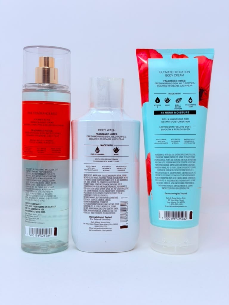 Bath & Body Works Poppy Body Mist, Cream, Lotion & Wash - Choose Your Variant