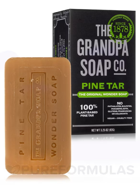 Men's Pine Tar Bar Soap 3-in-1 Shower & Grooming Pack - 8 Bars