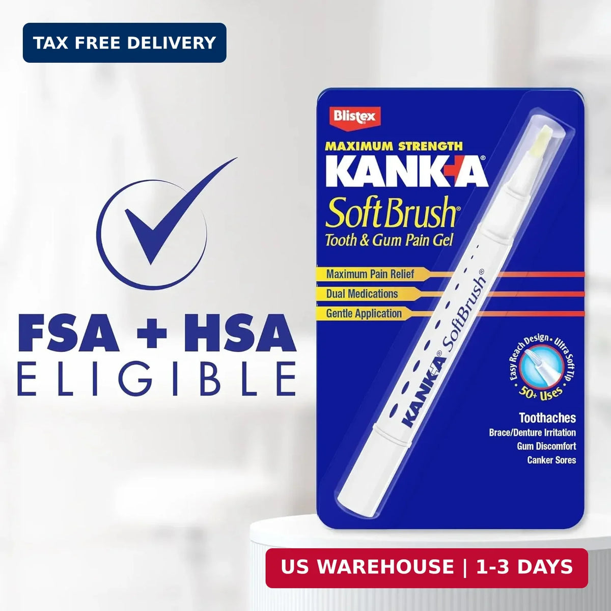 Professional Strength Tooth & Mouth Pain Relief Gel Pen - Fast-Acting Oral Pain Relief